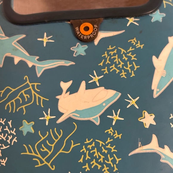 Bogs Toddler Rain Boots | Teal Shark Adventure Boots | Toddler 10 Tall Rain Boot - Picture 7 of 11